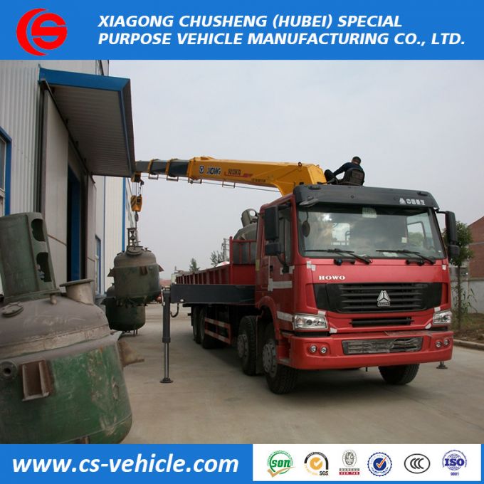 8*4, HOWO Used Truck-Mounted Crane 16tons, Cargo Crane Truck Price 