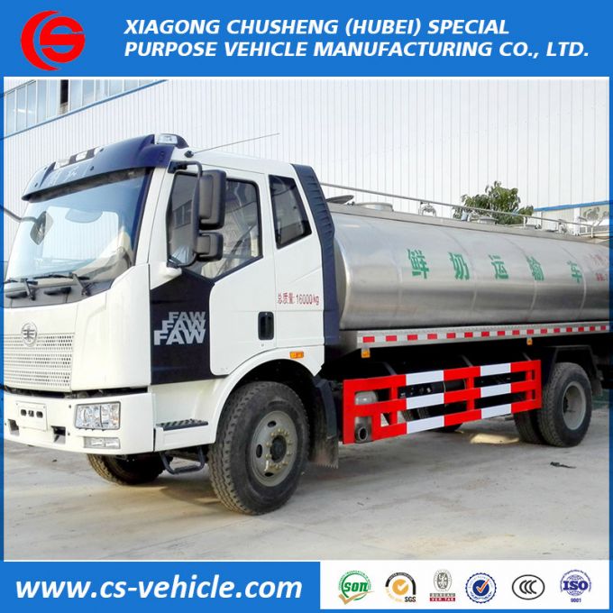 FAW Insulated Milk Tank Truck 12000L Milk Transport Truck 