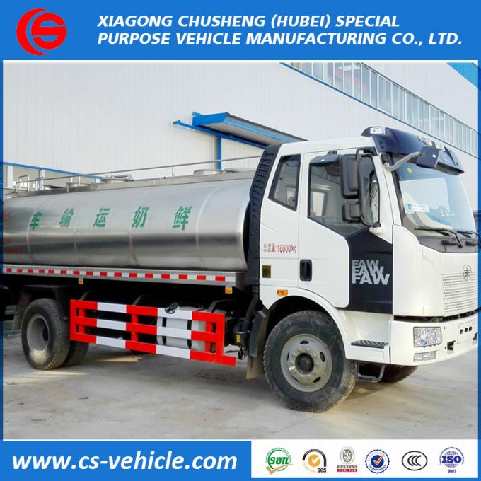 FAW Insulated Milk Delivery Truck 12000L 12tons Milk Tank Truck 