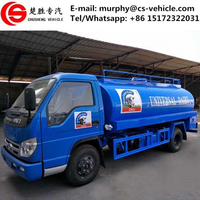 Stainless Steel Milk Tank Transport Trucks 5tons Milk Tanker Truck for Sale 