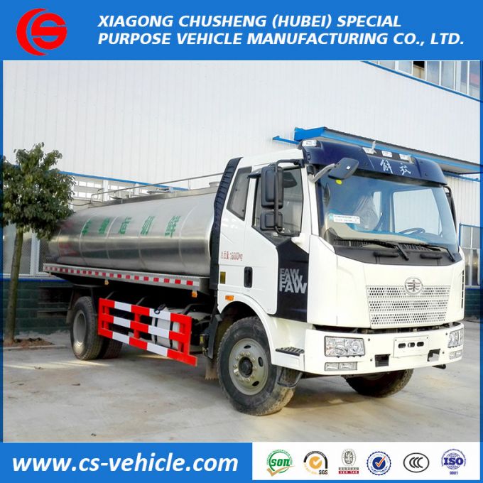 FAW Insulated Milk Delivery Truck 12 Tons Milk Tank Truck 