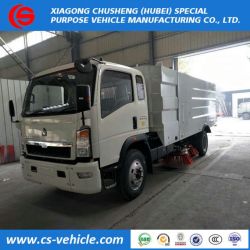Promotional HOWO 4X2 High Pressure Road Washing and Sweeping Trucks Vacuum Tank