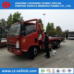 HOWO 5tons Tilt Tray Flatbed Wrecker Truck for Sinotruck Recovery Tow Truck for Car Carrier
