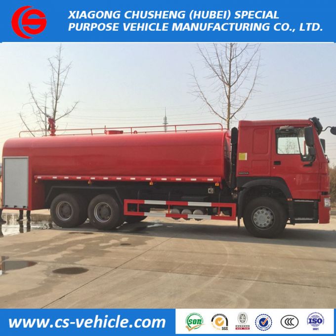 HOWO 6X4 Water Distribution Fire Truck Water Tank 20tons Fire Trucks 371HP Price 