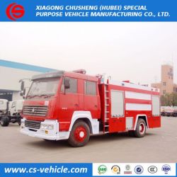 Brand New HOWO 4X2 Emergency Fire Rescue Trucks with Water and Foam Tank for Myanmar