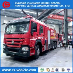 HOWO 10 Wheels Water Foam Tank Fire Truck Fire Fighting Vehicle Fire Fighting Truck