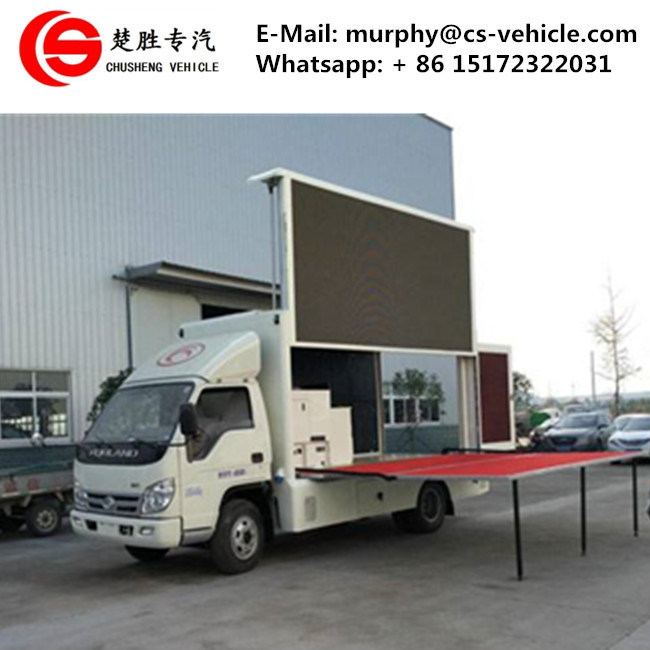 P6 P8 P10 Outdoor Display Mobile LED Advertising Truck with Foldable Stage 