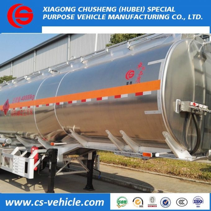 45000L Aluminum Alloy Oil Fuel Tank Semi Trailer 