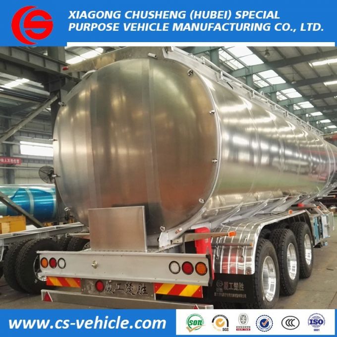 36m3 Aluminum Alloy 36000 Liters Fuel Tanker Semi Trailer for Sale 