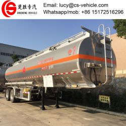 Aluminium Alloy Tri Axles Fuel Tank Trailer Dimensions for Gasoline Transportation