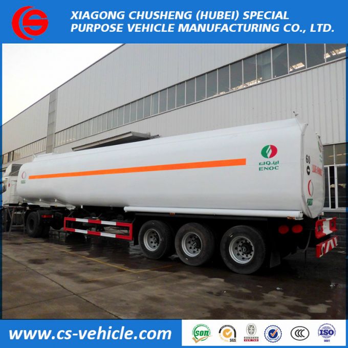 Tri-Axle 42000L Oil Tanker Semi Trailer 42m3 Fuel Tank Trailer 