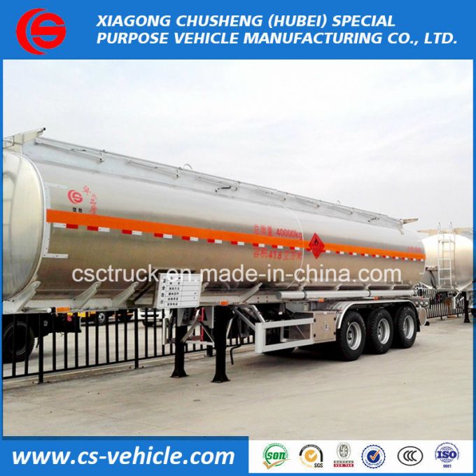 Factory Sale 42cbm Fuel/Oil Tank Trailer 42000L Aluminum Alloy Fuel/Oil Tank Semi Trailer 