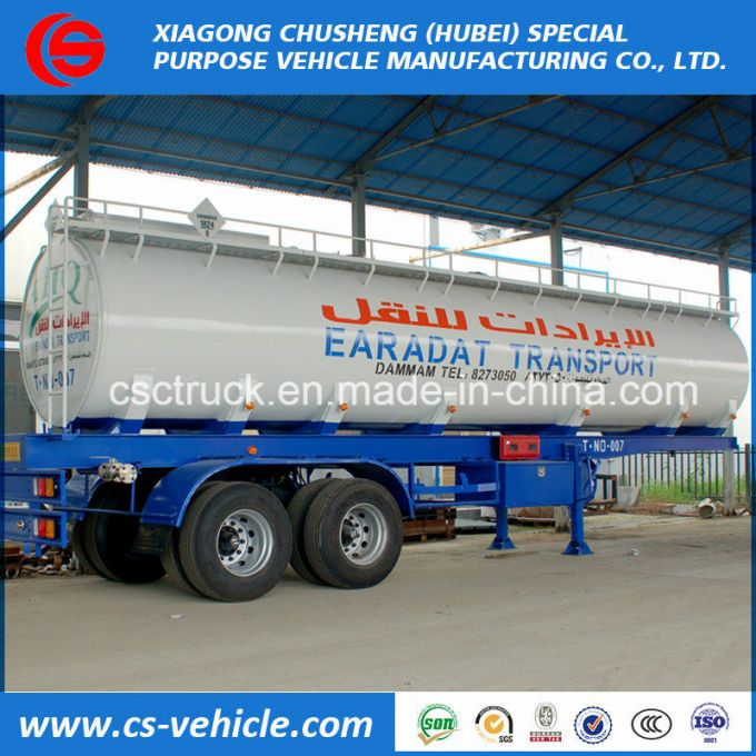 2 Axle 36000L Fuel Tanker Semi Trailer 35000 Liters Oil Tank Truck Trailer for Sale 