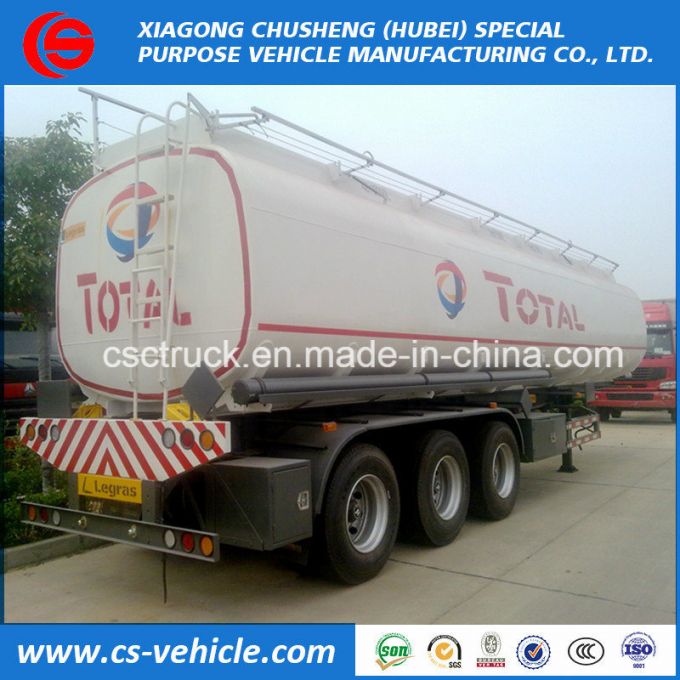 Total Standard Tri-Axle 45m3 Gasline/Oil Tanker 45000 Liters Fuel Tank Trailer 