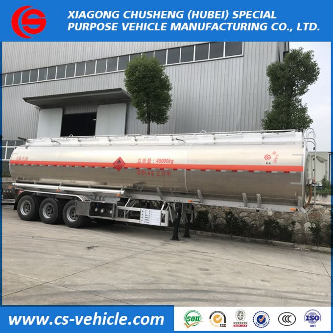 Tri-Axle 50000L Fuel Tank Trailer 50m3 Aluminum Fuel Tank Trailer 