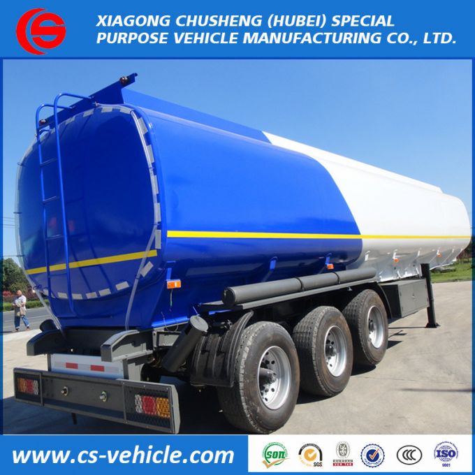 3 Axle Single Tire Carbon Steel 42000L Oil/Fuel Tank Trailer for Tanzania 