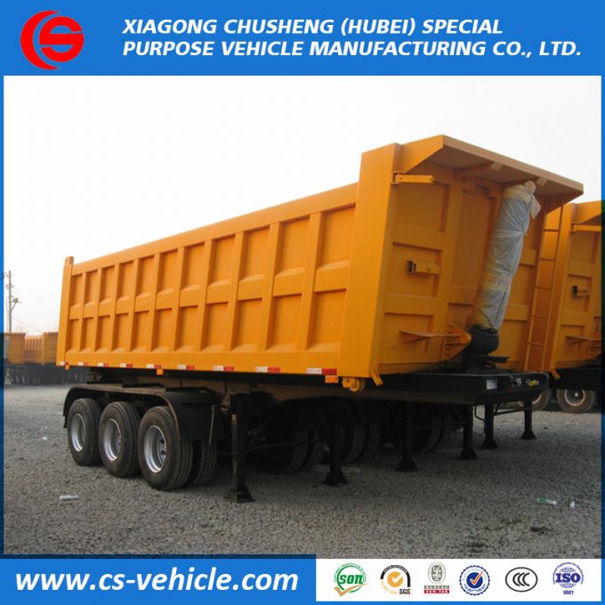 Tri-Axle Rear 40m3 Tipper Dumper Trailer Hydraulic Lift Dump Trailer 