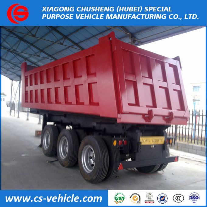 3 Axle 40tons Rear Self Dumping Dump Semi Trailer Tipper Trailer Images 1