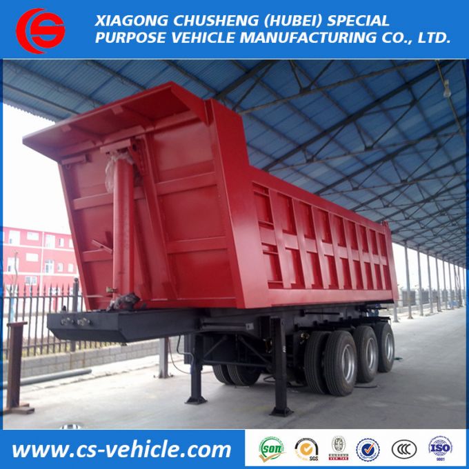 3 Axle 40tons Rear Self Tipping Dump Semi Trailer Tipper Trailer Images 1