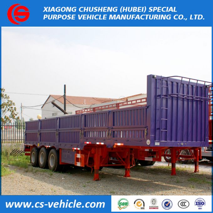 40FT 3 Axle Side Wall Trailer 40t Drop Side Trailer 