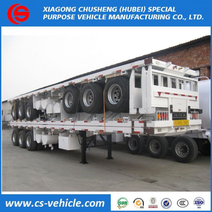 40FT Container 3 Axle Flatbed Semi Trailer 