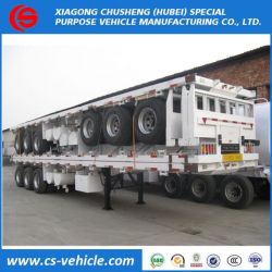 40FT Container 3 Axle Flatbed Semi Trailer