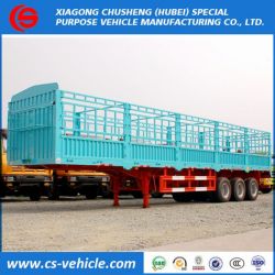 40FT Container Loading 3 Axle Drop Side Trailer 45tons Storehouse Semi Trailer