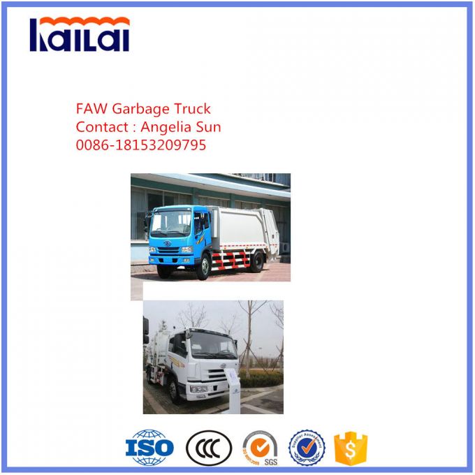 2017 FAW Compression Garbage Truck 10m3 Compressor Truck 