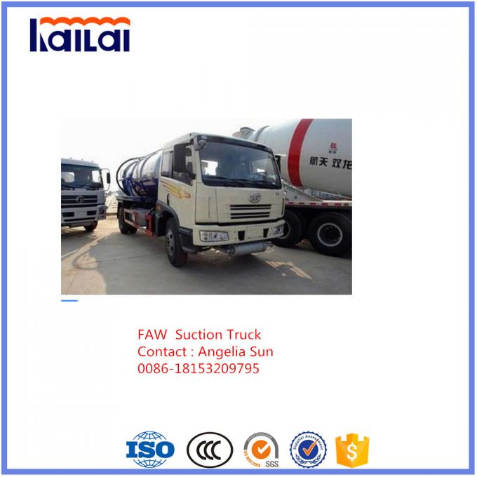 FAW Vacuum Sewage Suction Truck with 8000 L 