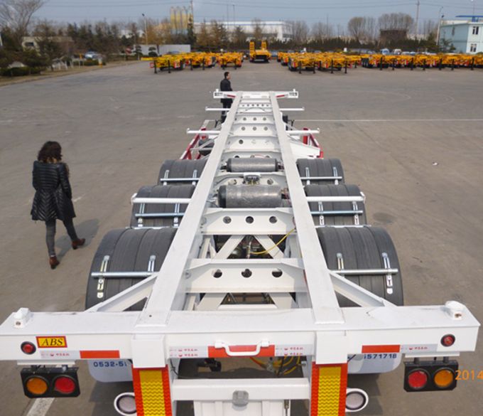 40FT Skeleton Container Semi Trailer Truck Bone Container Semi Trailer Images 1