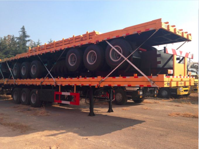 Cimc 3 Axle Flat Bed Container Semitrailer 40FT Images 1