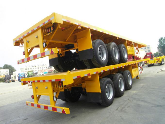 Cimc 3 Axles 40 Feet Flat Bed Container Semitrailer 