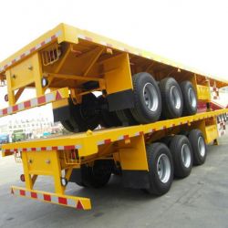 Cimc 3 Axles 40 Feet Flat Bed Container Semitrailer