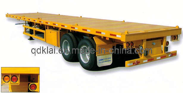 40 Feet 2 Axles Flatted Bed Container Semi Trailer 