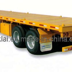 40 Feet 2 Axles Flatted Bed Container Semi Trailer