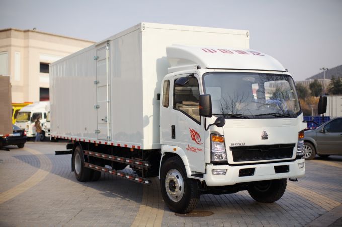 HOWO Popular 4X2 4/5ton Light Cargo Truck Van Box Truck 