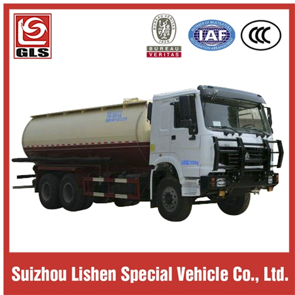 HOWO 3 Axles 16000L Bulk Powder Material Tank Truck 