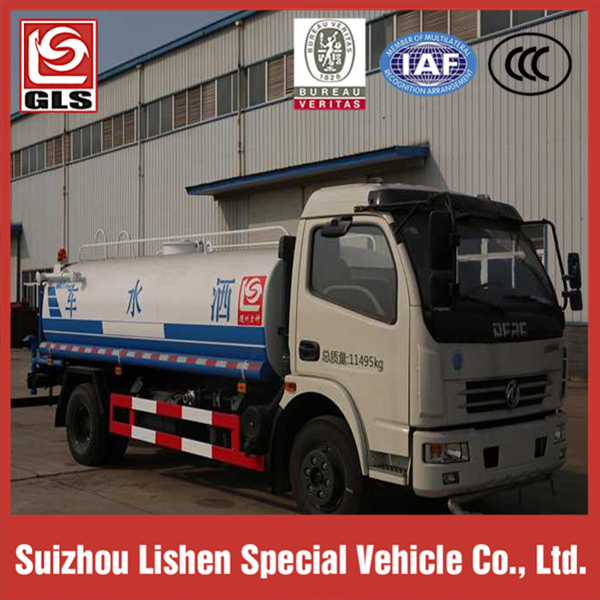 4X2 Dongfeng Carbon Steel 7cbm Water Tank Truck 