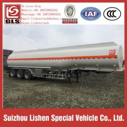 Oil Tanker Semi Trailer Carbon Steel 50000 Liter Fuel Tanker