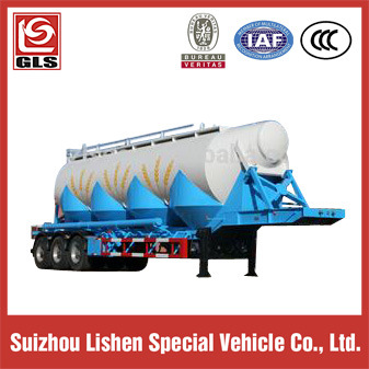 Tri Axle 45000L Tank Semi Trailer for Flour Delivery 