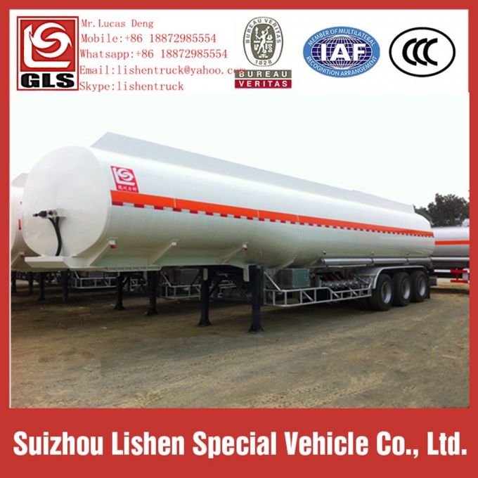 Oil Tanker Semi Trailer Carbon Steel Stainless Steel Fuel Tanker 39.3 Cmb Tri-Axle Oil Tanker 