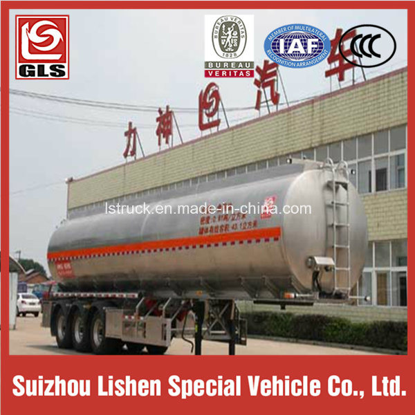 3-Axle 6 Tires 43cbm Aluminum Edible Oil Tank Semi Trailer 