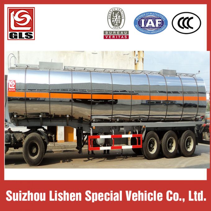 Stainless Steel Tanker Semi Trailer 30000L 