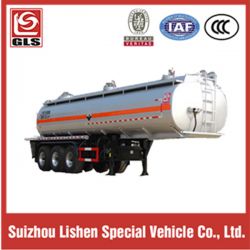 Tri-Axle 28000L Tank Semi Trailer for Carrying Corrosive Liquid