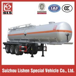 3-Axle 33000L Stainless Steel Tank Semi Trailer for Corrosive Liquid