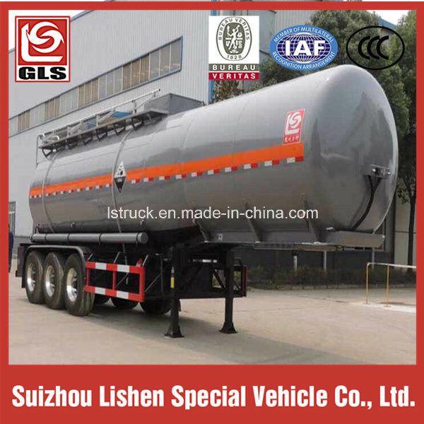 Tri-Axle 6 Tires 28000L Chemical Liquid Tank Semi Trailer 