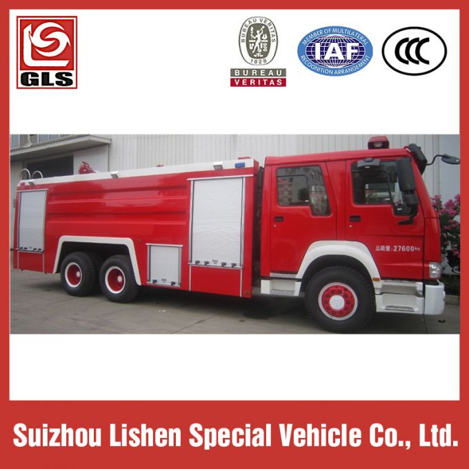 6X4 HOWO 16000L Water Foam Fire Truck 