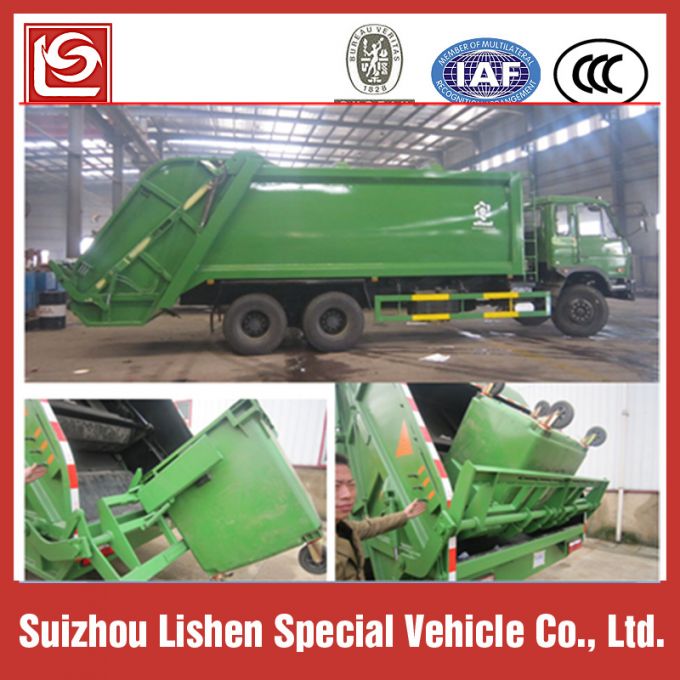 Dongfeng Compression Garbage Truck 16-18m3 6X4 Drive 220/245/270HP 