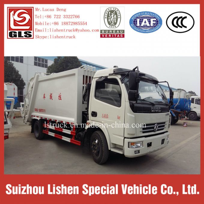 Garbage Compressor Manual Transmission New Condition Dongfeng 4*2 Compression Garbage Truck 