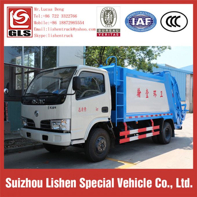 Environment Machinery Sanitation Garbage Compactor Truck Electric Cheap DFAC 4 Cbm Garbage Truck 